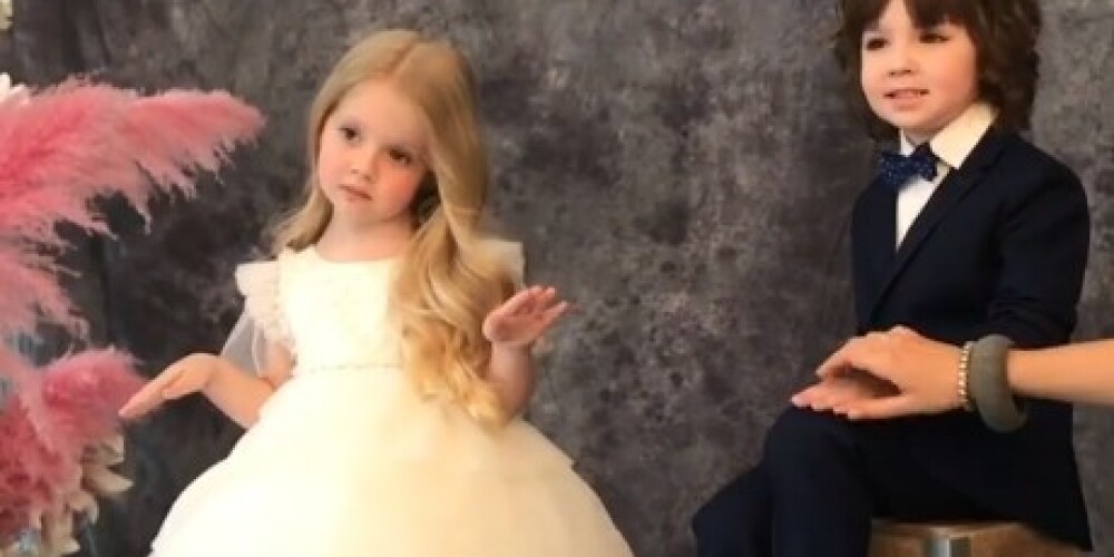 Видео дня: Лиза и Гарри Галкины на съемке детской коллекции одежды