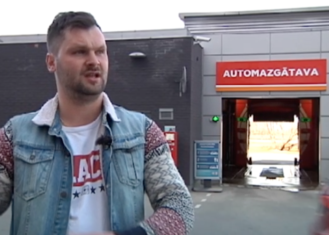 Šoferis vīlies "Circle K" automazgātavā: mašīna no mazgāšanas izbrauc kā ar naglām saskrāpēta