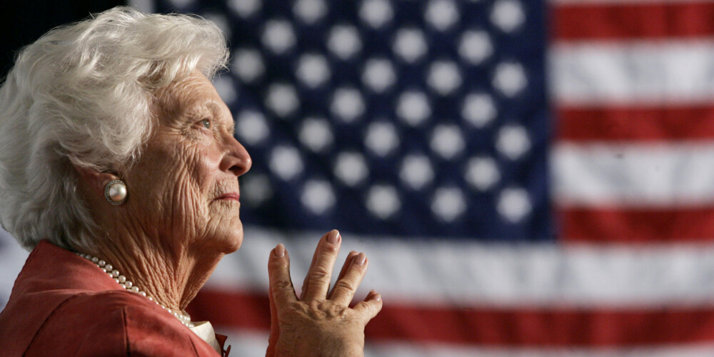 Mirusi bijusī ASV pirmā lēdija Barbara Buša