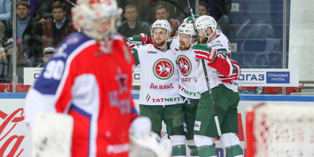 Kazaņas "Ak Bars" hokejisti nonāk uzvaras attālumā no KHL čempiontitula