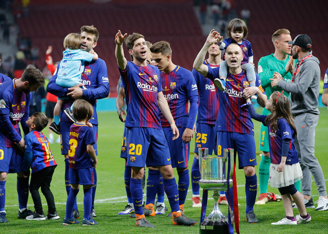 "Barcelona" futbolisti grauj un trīsdesmito reizi vēsturē triumfē Spānijas Karaļa kausa izcīņā