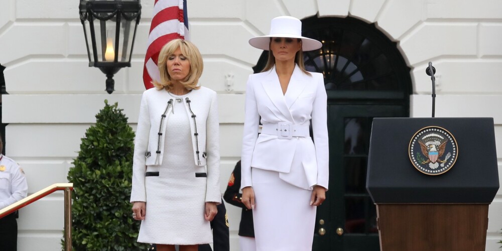Дело в шляпе! Роскошная Мелания Трамп затмила элегантную Брижит Макрон в Белом доме