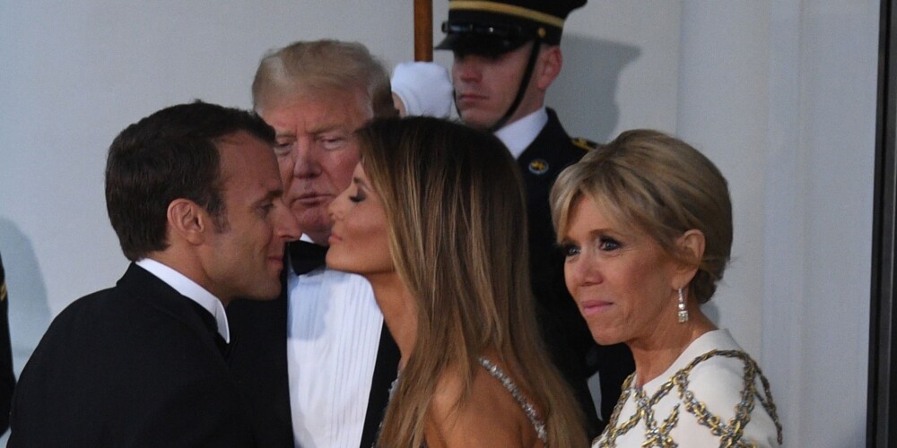 Французский поцелуй! Мелания Трамп и Эммануэль Макрон тепло приветствовали друг друга на глазах у ее мужа