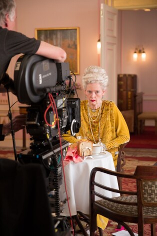 Tilda Svintone filmā "Viesnīca "Dižā Budapešta"".
