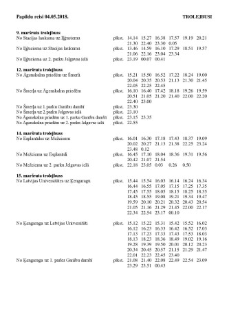 Изменения в графике работы троллейбусов