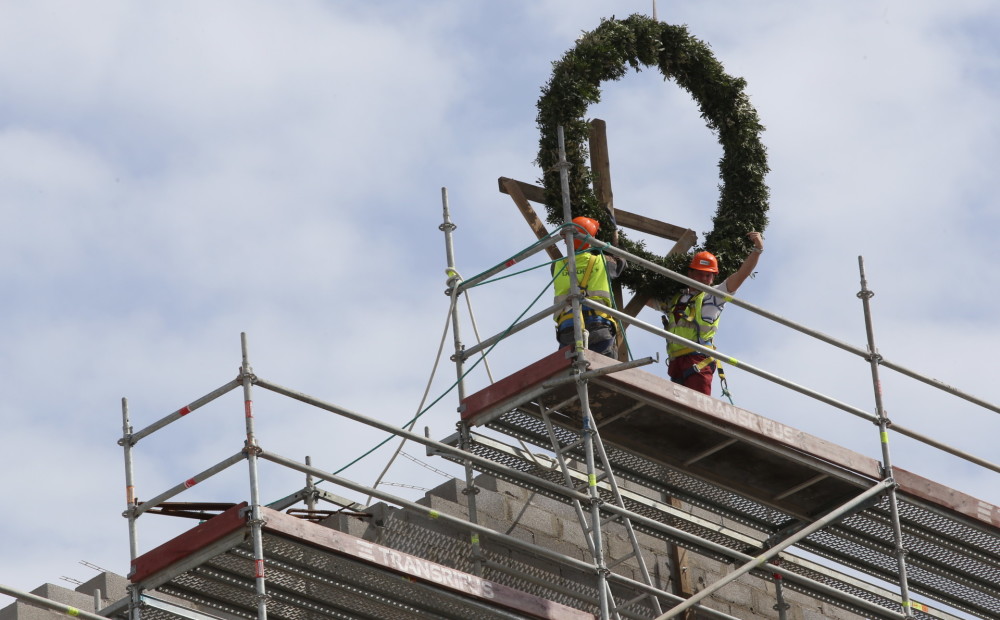 PHOTO: A rafter festival has been celebrated for the future giant shopping center “Akropole”