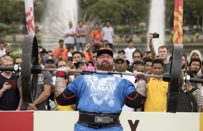 Haftors Jūliuss Bjornsons 2018. gadā “World's Strongest Man” sacensībās.