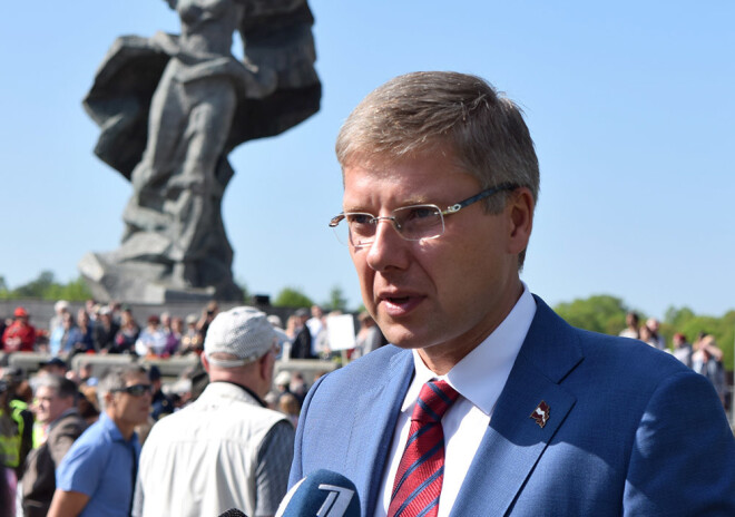 "Bet kur gan citur es varētu būt šajā dienā?" klātesošajiem Uzvaras parkā teica Rīgas mērs Nils Ušakovs.