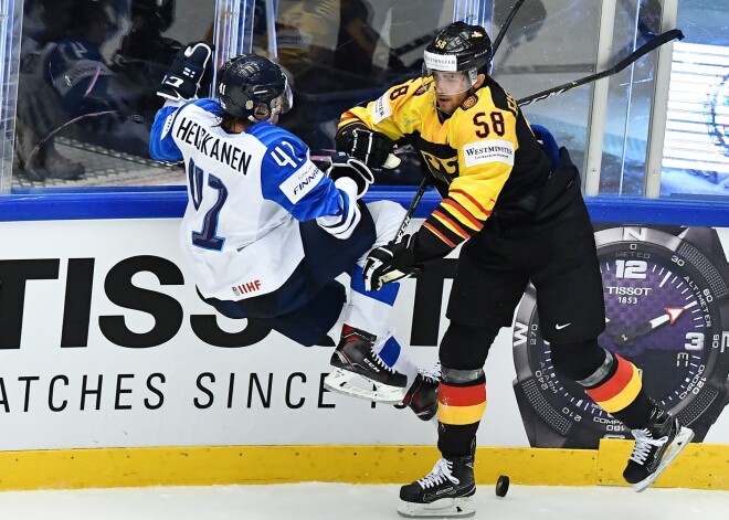 Vācijas hokejisti PČ mačā negaidīti uzvar Somiju
