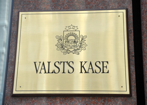 Plāksne ar uzrakstu "Valsts kase".