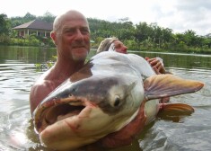 Te redzams izveicīgais un kā Odisejs viltprātīgais Mekongas sams. Tiesa maziņš – nedaudz virs 60kilo.