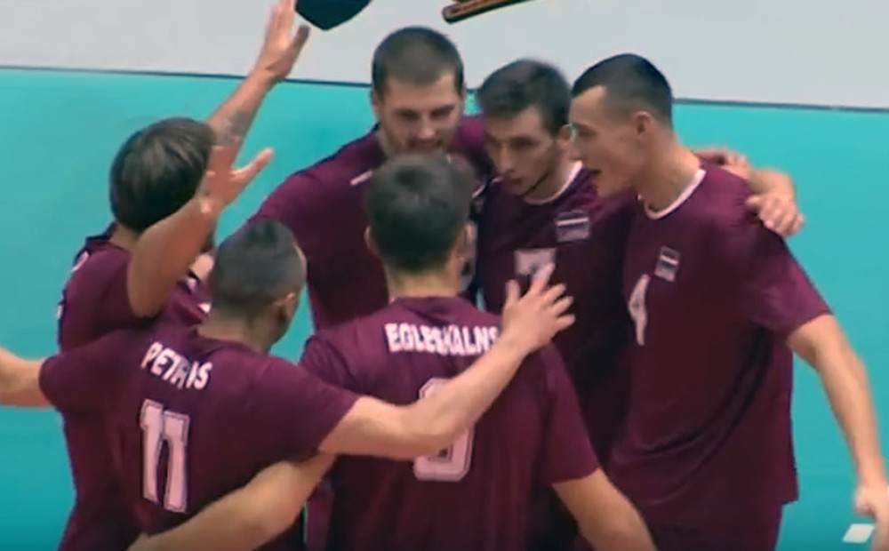 Latvijas volejbola izlase Kēla debijā ar uzvaru atgriežas Eiropas līgā