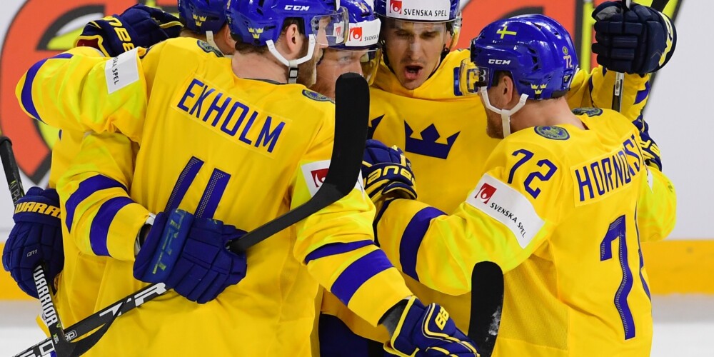 Zviedrijas hokejisti dramatiskā finālmačā pēcspēles metienos otro gadu pēc kārtas kļūst par pasaules čempioniem