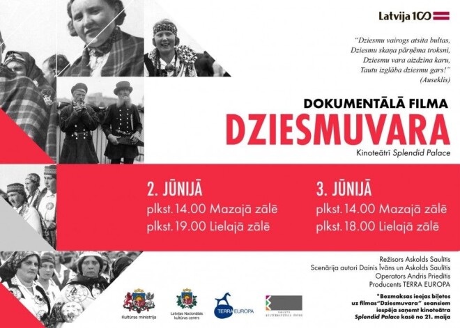 Pirmizrādi piedzīvos dokumentālā filma par Dziesmu svētkiem - "Dziesmuvara"