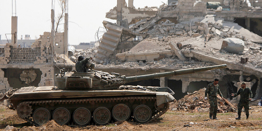 Damaskas pievārtes apvidū iegājis Sīrijas valdības karaspēks