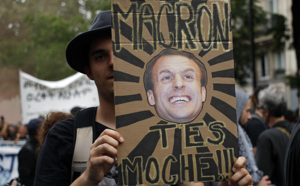 Foto: francūži protestē pret Makrona reformām