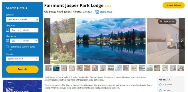 „Fairmont Jasper Park Lodge” kūrorts Albertas provincē Kanādā.