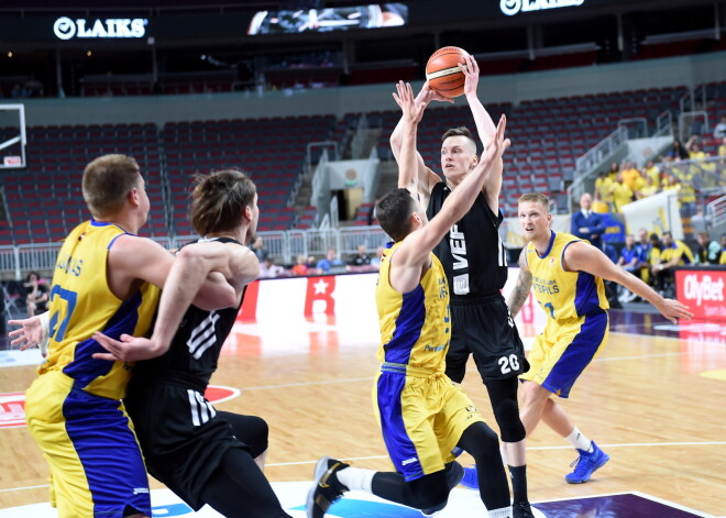 "Olybet" Latvijas Basketbola līgas fināla spēle starp BK "Ventspils" un "VEF Rīga" komandām "Arēnā Rīga".