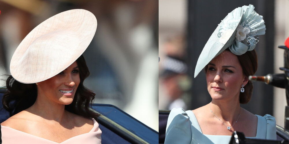 Герцогини Меган и Кэтрин появились на параде в честь дня рождения королевы