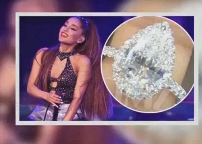 Dziedātāja Ariana Grande saderinājusies un nēsā gredzenu ar milzīgu briljantu