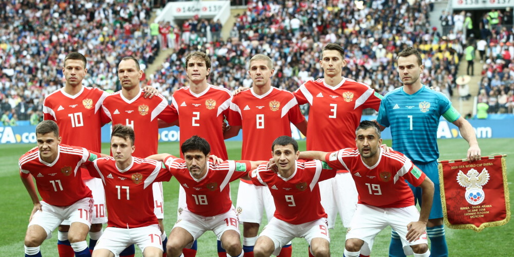 Сборная России забила пять голов в первом матче на чемпионате мира