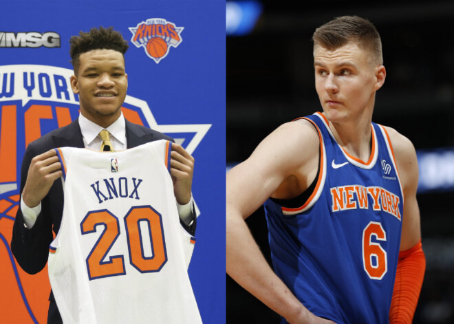 Porziņģis pamāca jauniņo Kevinu Noksu, kā tulkot "Knicks" fanu ūjināšanu