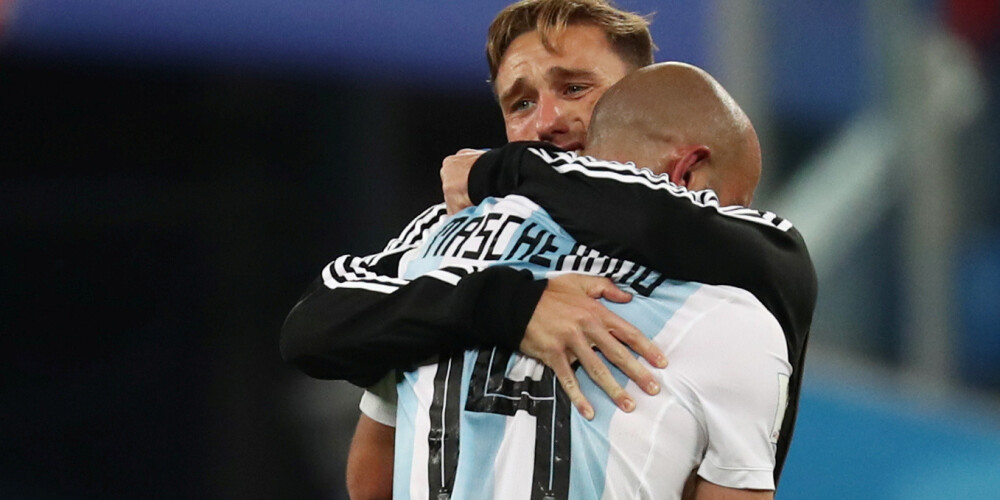 Argentīnas futbolisti mača beigās pret Nigēriju izglābjas no fiasko Pasaules kausā