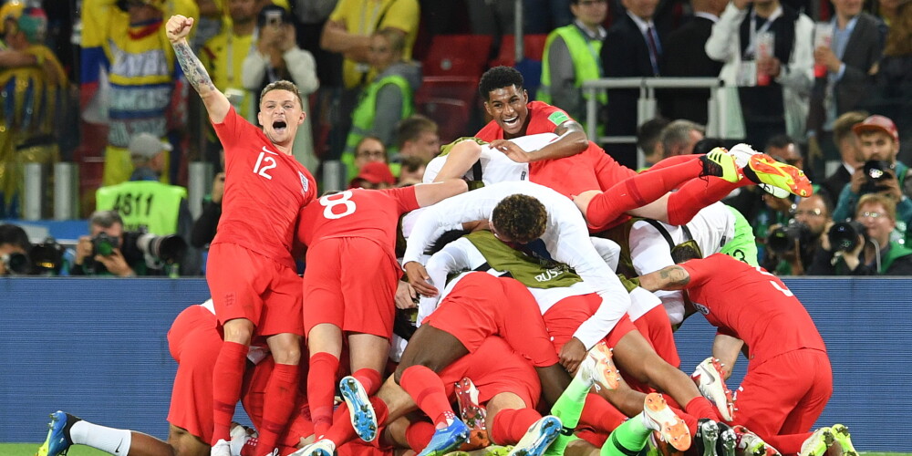Anglijas futbolisti izlaiž uzvaru pamatlaikā, bet "pendelēs" pieveic Kolumbiju