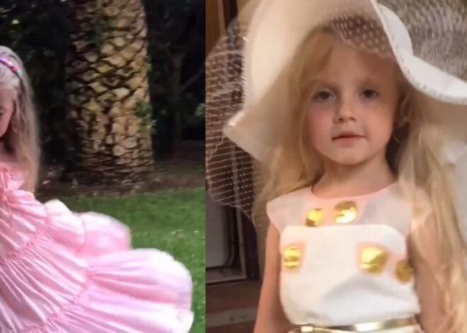 «Русская Брижит Бардо»: 4-летняя дочь Пугачевой и Галкина устроила модный показ на Кипре