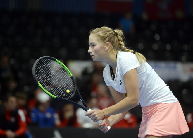 Jaunā tenisiste Daniela Vismane pirmo reizi karjerā uzvar ITF līmeņa turnīrā