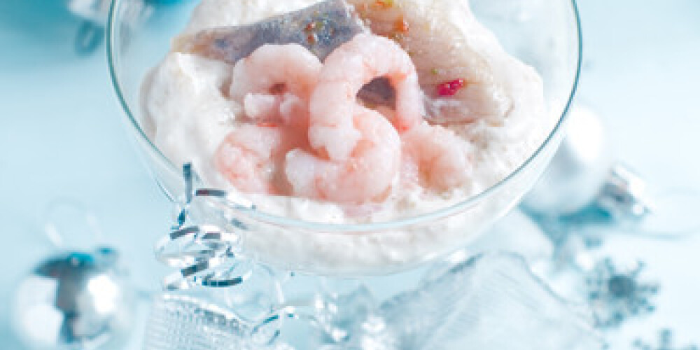 Siļķu-garneļu uzkoda