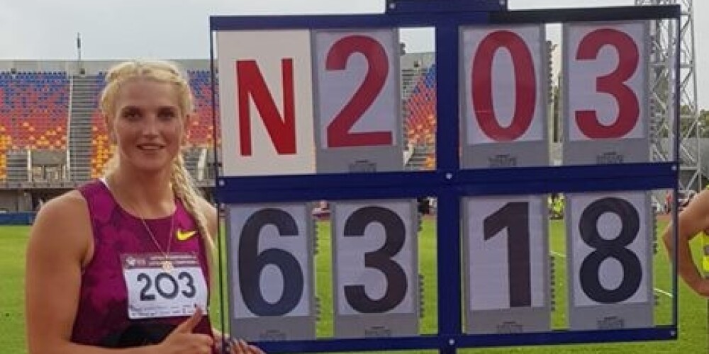 Līna Mūze ar jaunu personīgo rekordu kļūst par Latvijas čempioni šķēpmešanā