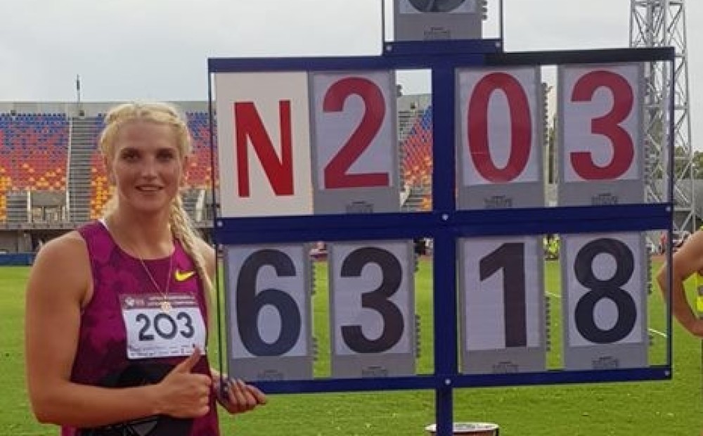 Līna Mūze ar jaunu personīgo rekordu kļūst par Latvijas čempioni šķēpmešanā