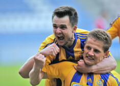 Ilggadējais FK "Ventspils" pussargs Jurijs Žigajevs (pa kreisi).