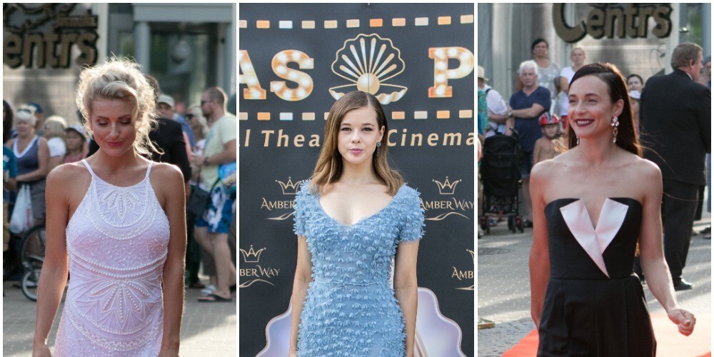 FOTO: Zvaigžņu desants Jūrmalā - dāmas izrāda tērpus, fani uzgavilē populāru seriālu aktieriem