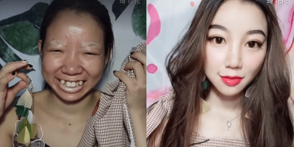 Невероятная трансформация: девушка превращается в другого человека с помощью макияжа