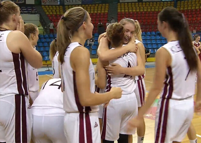 Latvijas U-18 izlases basketbolistes 1/4 finālā uzvar Krieviju un izcīna ceļazīmi uz Pasaules kausu