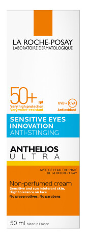 La Roche-Posay krēms jutīgai ādai Anthelios Ultra ar SPF 50+. € 18,50.