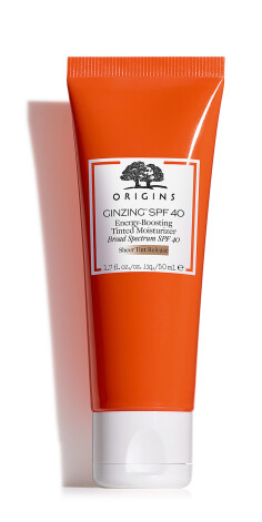 Origins tonējošais mitrinātājs GinZing™ SPF 40 Energy Boosting. € 31,49.