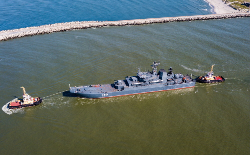 Latvijas robežas tuvumā konstatēts Krievijas bruņoto spēku kuģis