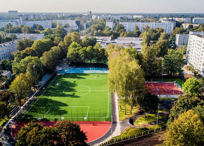 Nedēļas nogalē pie Rīgas skolām Imantas un Mežciema apkaimēs atklās sporta un aktīvās atpūtas laukumus