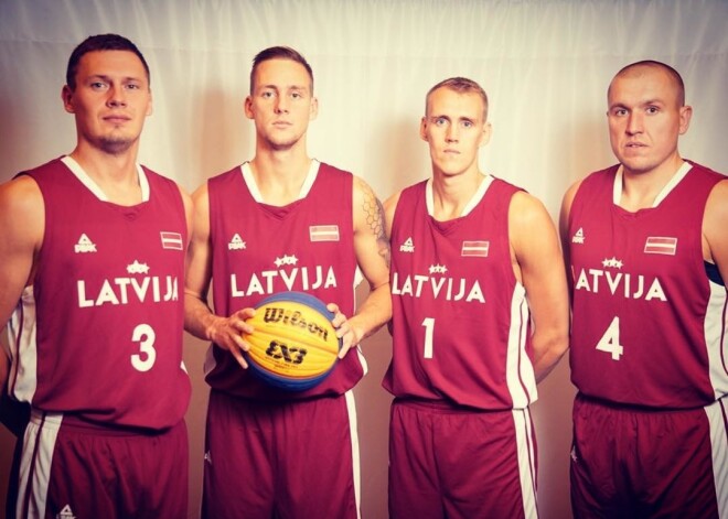 Latvijas 3x3 izlases basketbolisti dramatiskā spēlē zaudē Eiropas kausa finālā