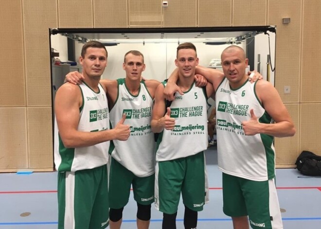 Latvijas 3x3 izlases basketbolisti ar divām uzvarām sasniedz Indijā notiekošā "Masters" posma 1/4 finālu