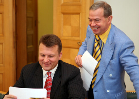 Ainārs Šlesers un Aivars Lembergs.