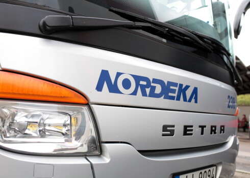 "Nordekas" autobuss Rīgas starptautiskajā autoostā.