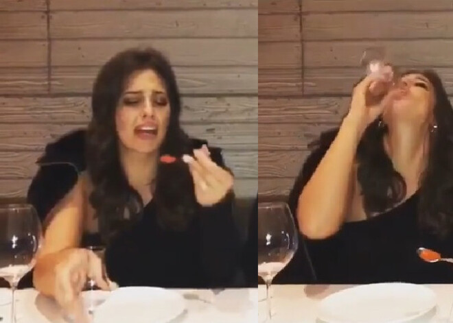 "Водка с икрой": знаменитая плюс-сайз модель в Москве приобщилась к русским традициям