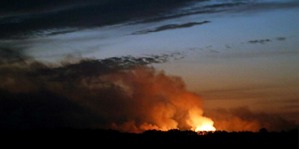 Likvidēts ugunsgrēks Ukrainas armijas arsenālā