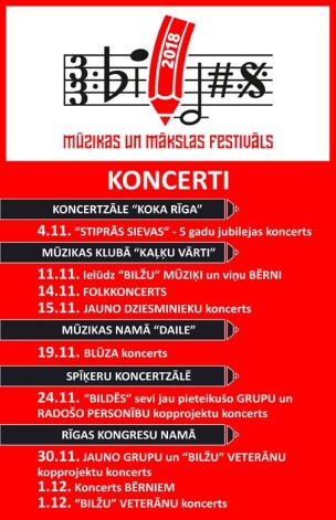 Mūzikas un mākslas festivāla "Bildes 2018" programma.