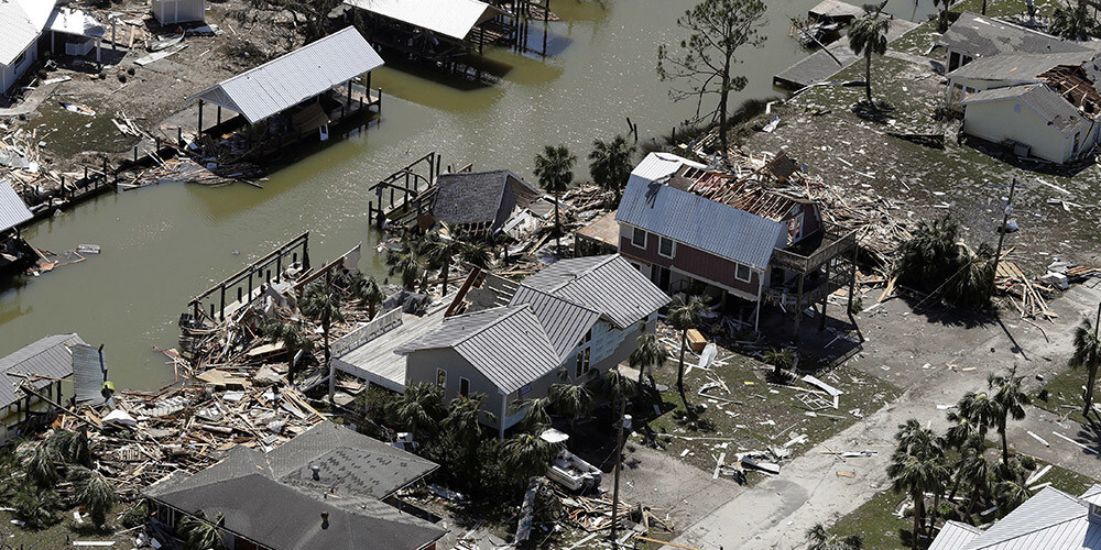 Vētra "Maikls" ASV radījusi milzu postījumus un laupījusi 6 cilvēku dzīvības
