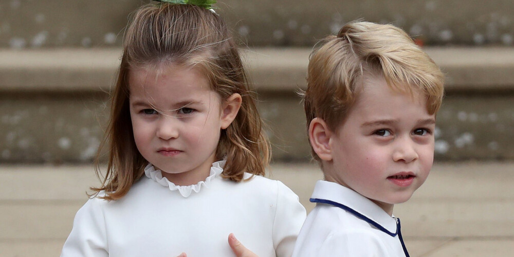 Princis Džordžs un princese Šarlote sajūsmina princeses Eiženijas kāzu viesus